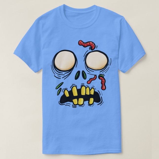 Zombie Ansikte T Shirt (Design framsida)
