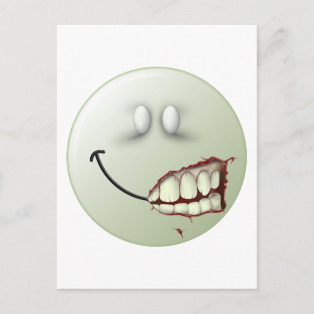 Zombie Ansikte Vykort (Framsida)