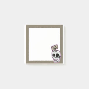 Zombie-anteckning utanför ordningen post-it block