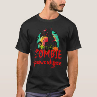 Zombie Apawcalypse Katt Halloween T Shirt