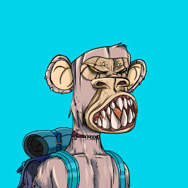 Zombie Ape Back to school NFT #2385 Sticker Klistermärken