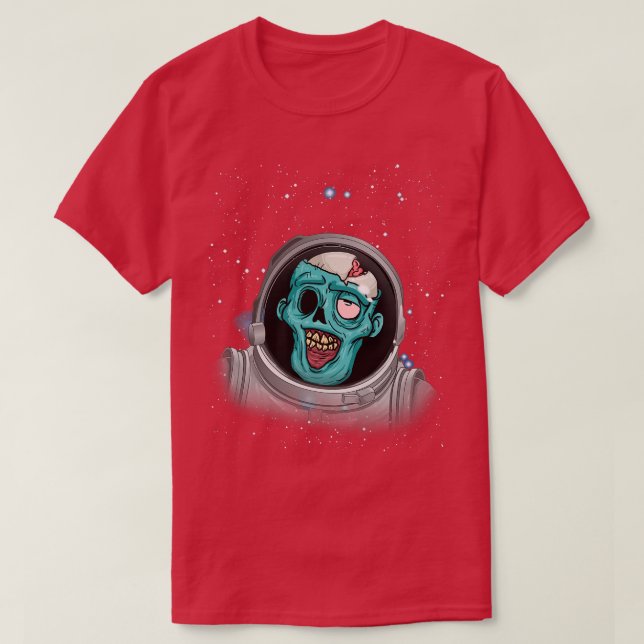 Zombie Apocalypse Astronaut Space Halloween Zombie T Shirt (Design framsida)