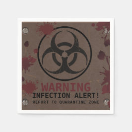 Zombie Apocalypse Birthday | Halloween Biohazard Pappersservett