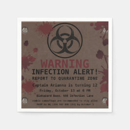 Zombie Apocalypse Birthday | Halloween Biohazard Pappersservett