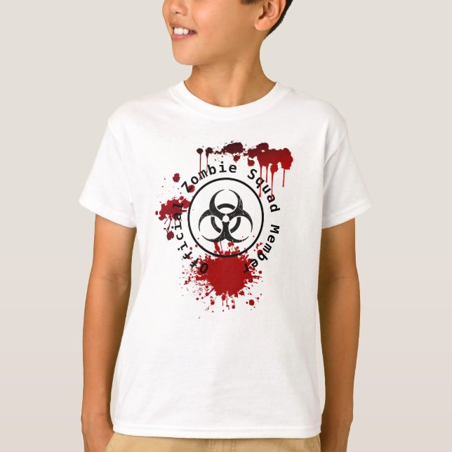 Zombie Apocalypse Birthday | Halloween Biohazard T Shirt (Framsida)