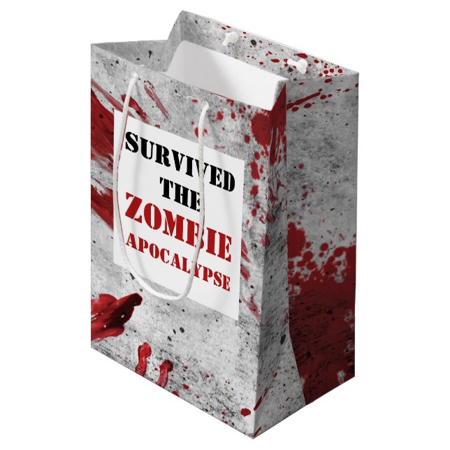 Zombie Apocalypse Blood Gift Bag (Framsidan Vinklad)