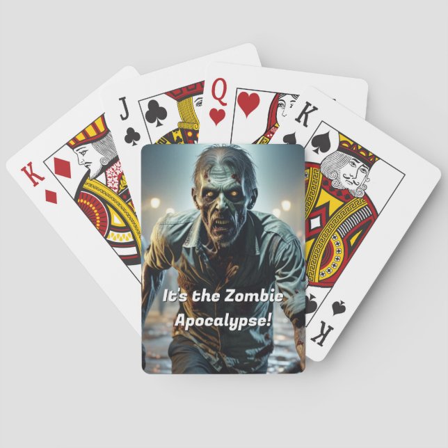 Zombie Apocalypse Creepy Funny Casinokort (Baksidan)