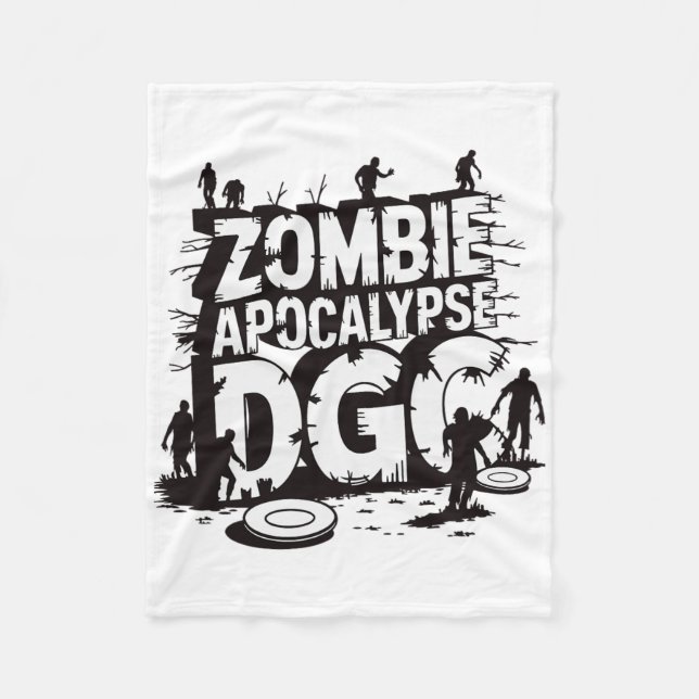Zombie Apocalypse Dgc Rolig Discgolf Zombieälskare Fleecefilt (Framsidan)