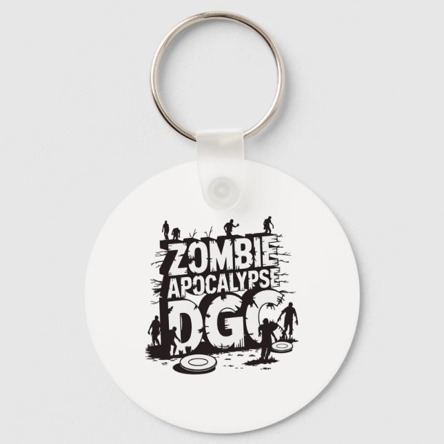 Zombie Apocalypse Dgc Rolig Discgolf Zombieälskare Nyckelring (Framsida)