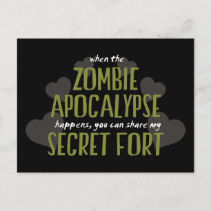 Zombie Apocalypse Fort Vykort