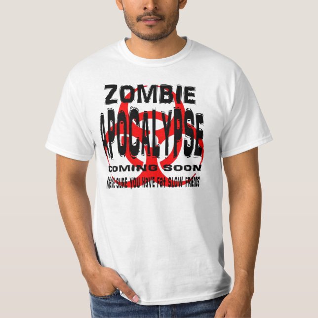 Zombie Apocalypse har långsamma vänner med tjock Tee Shirt (Framsida)