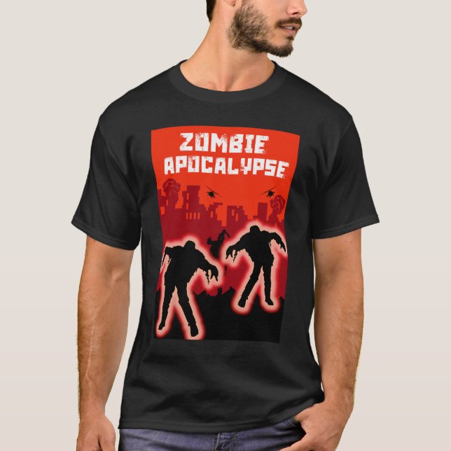 Zombie Apocalypse Kids Shirt T (Framsida)
