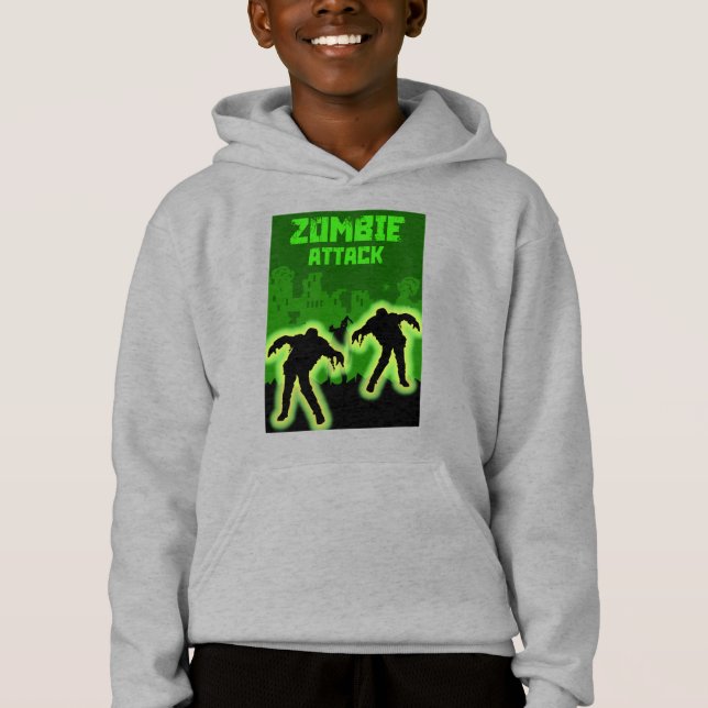 Zombie Apocalypse Kids T Shirt (Framsida)