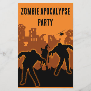 Zombie Apocalypse Party Inbjudan Flygblad