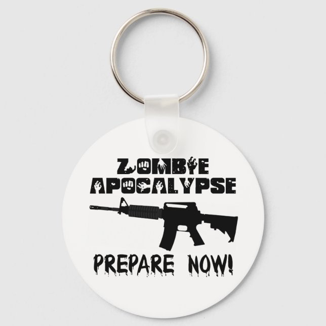 Zombie Apocalypse Prepare Now Nyckelring (Framsida)