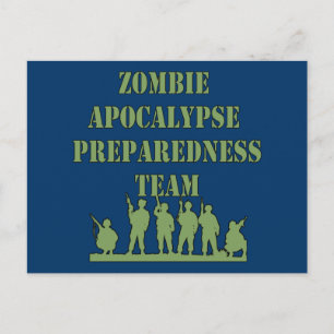 Zombie Apocalypse Preparedness Team Vykort