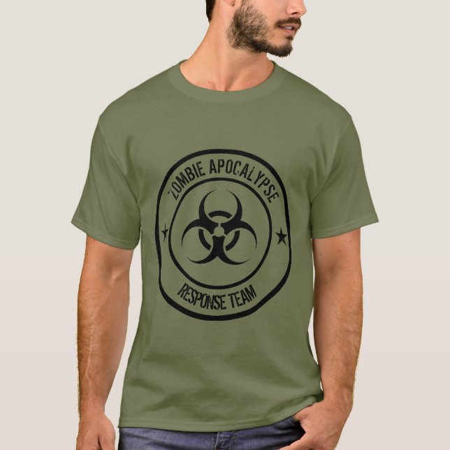 Zombie Apocalypse Response Team T Shirt (Framsida)