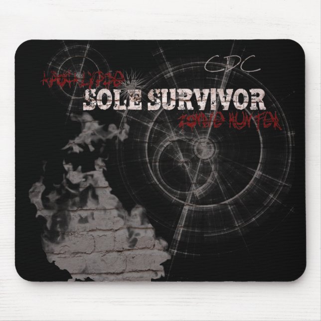Zombie Apocalypse Sole Survivor Mouse Pad Musmatta (Framsidan)