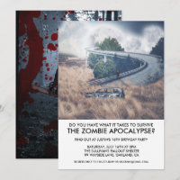 Zombie Apocalypse Survival Party-inbjudan