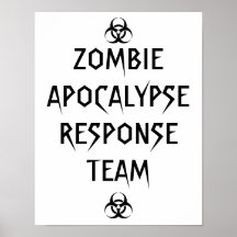 zombie apocalypse-svarsgrupp poster