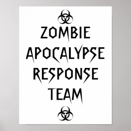 zombie apocalypse-svarsgrupp poster