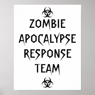 zombie apocalypse-svarsgrupp poster