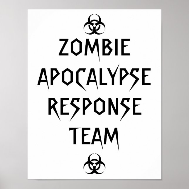 zombie apocalypse-svarsgrupp poster (Framsidan)