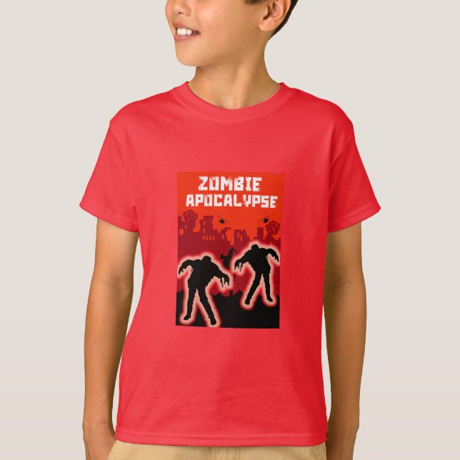 Zombie Apocalypse T Shirt (Framsida)