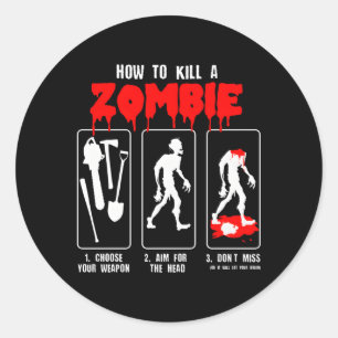 Zombie Apocalypse Zombie Halloween Night Runt Klistermärke
