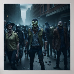 Zombie Apokalyps Scen Poster