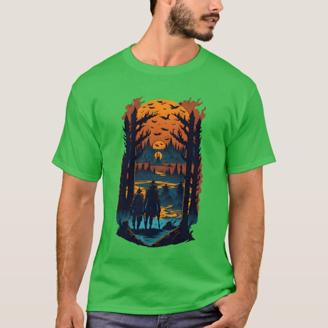 Zombie Apokalypsregnande lägerpojke T Shirt (Framsida)