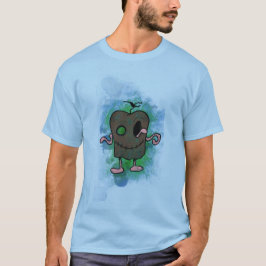 Zombie Apple Blue T Shirt