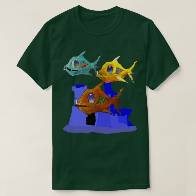 Zombie Aquarium 2 T Shirt (Design framsida)