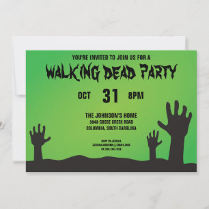 Zombie Arm Halloween fest Inbjudningar