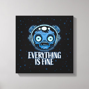 Zombie Astronaut är Bra Canvastryck
