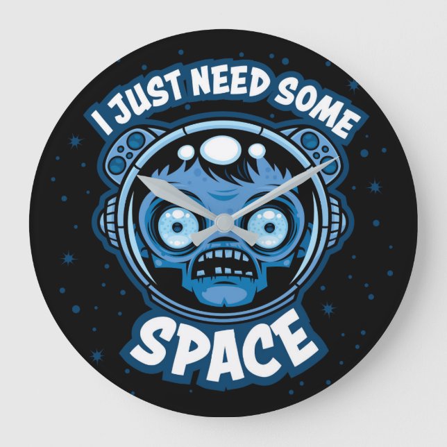 Zombie Astronaut behöver lite utrymme Stor Klocka (Framsida)