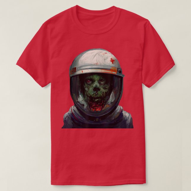 Zombie Astronaut Halloween fest Space Odöda Manar T Shirt (Design framsida)