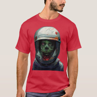 Zombie Astronaut Halloween fest Space Odöda Manar T Shirt