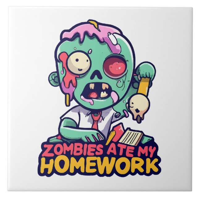 Zombie åt min läxa kakelplatta (Framsidan)