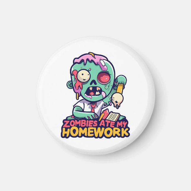 Zombie åt min läxa magnet (Framsidan)