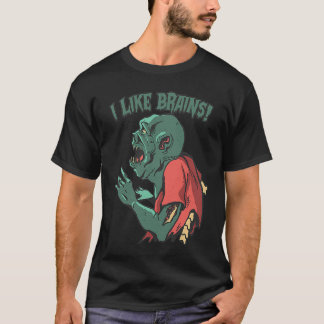 Zombie Äter Hjärnor Halloween Pojkar Barn Zombie T Shirt