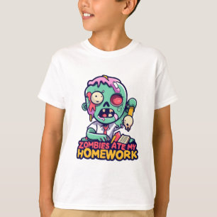 Zombie äter mitt läxor t shirt
