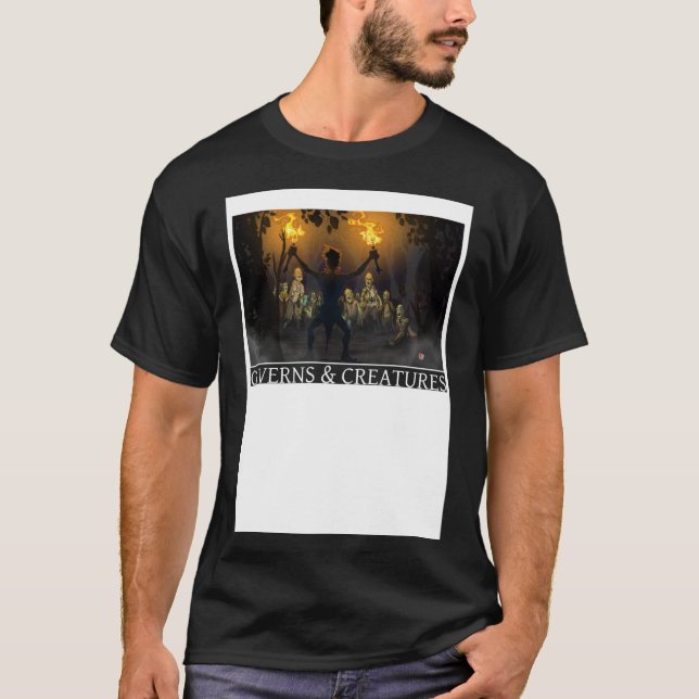 Zombie Attack Caverns & Creatures T Shirt (Framsida)