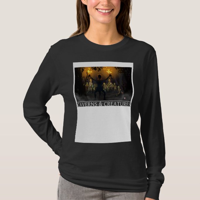 Zombie Attack Caverns & Creatures T Shirt (Framsida)