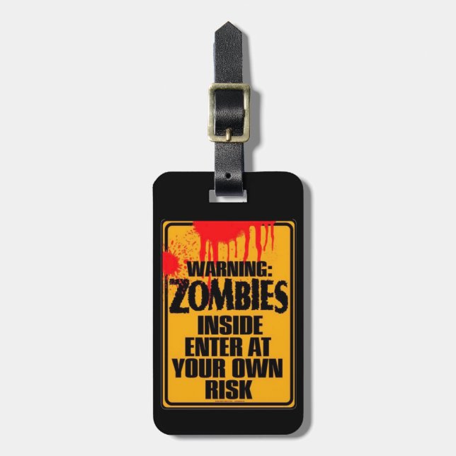 Zombie Attack Luggage-tagg Bagagebricka (Vertikal Framsida)