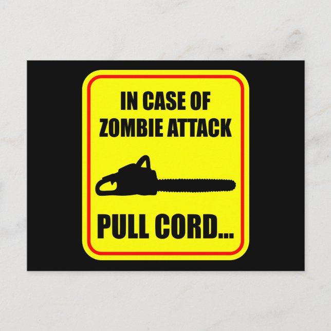 Zombie Attack Vykort (Framsida)