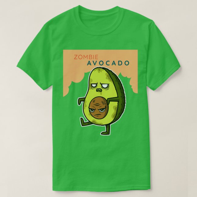 Zombie Avocado 1 T Shirt (Design framsida)