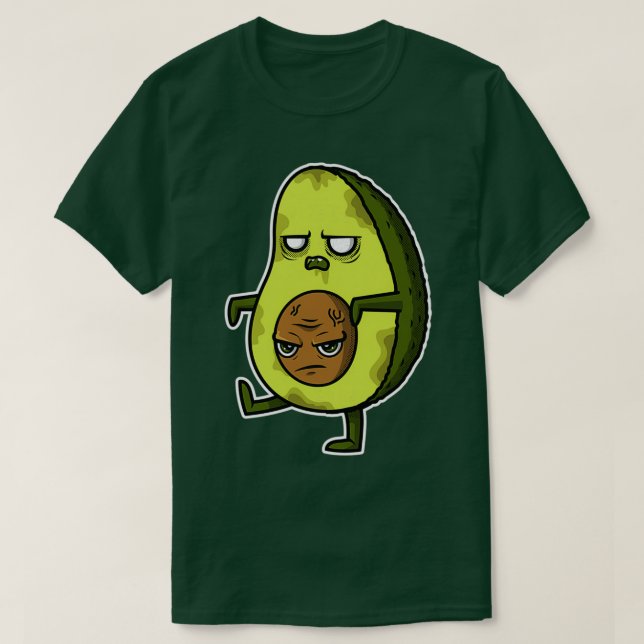 Zombie avocado Classic TShirt T Shirt (Design framsida)