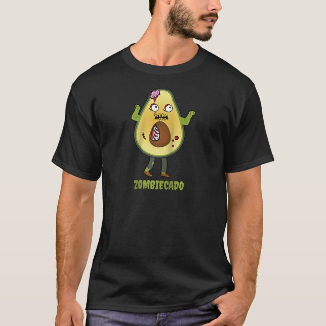 Zombie Avocado Odöda Monster Costume Funny Hallow T Shirt (Framsida)