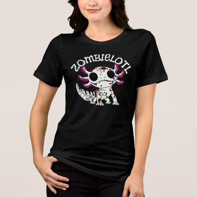Zombie Axolotl T Shirt (Framsida)
